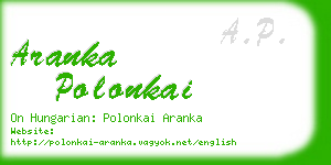 aranka polonkai business card